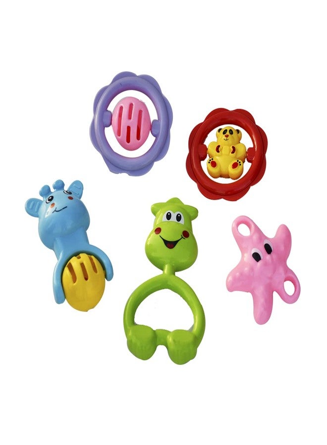 Lookool Baby Rattle Set of 5 Piece - Designer Hanging Rattle Toys for 6 to 12 Months | Multi -Color - Multi-Design - Image 1